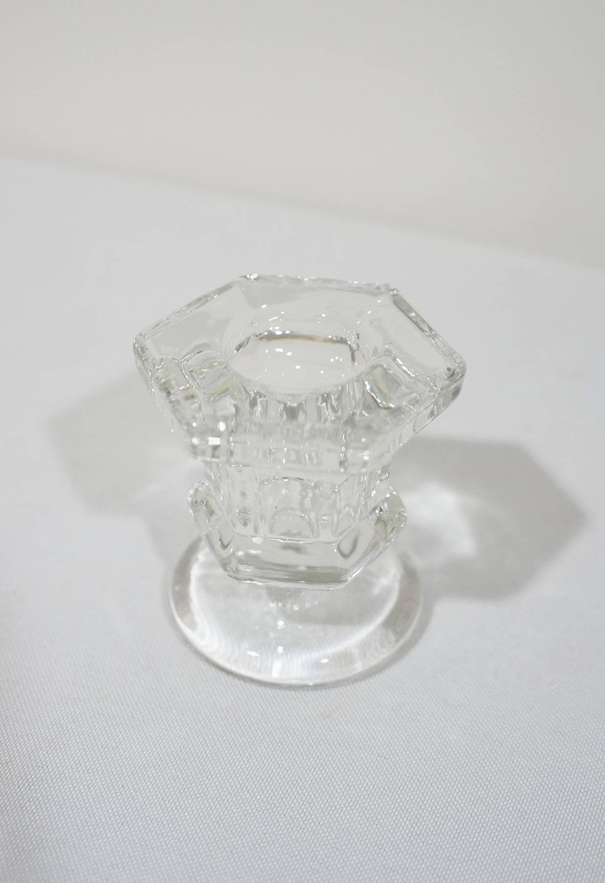 ROMADEDI GLASS TAPER CANDLESTICK HOLDER IN CLEAR-MODE-Couture-Boutique-Womens-Clothing