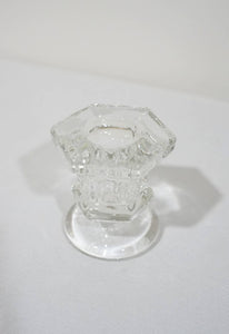 ROMADEDI GLASS TAPER CANDLESTICK HOLDER IN CLEAR-MODE-Couture-Boutique-Womens-Clothing