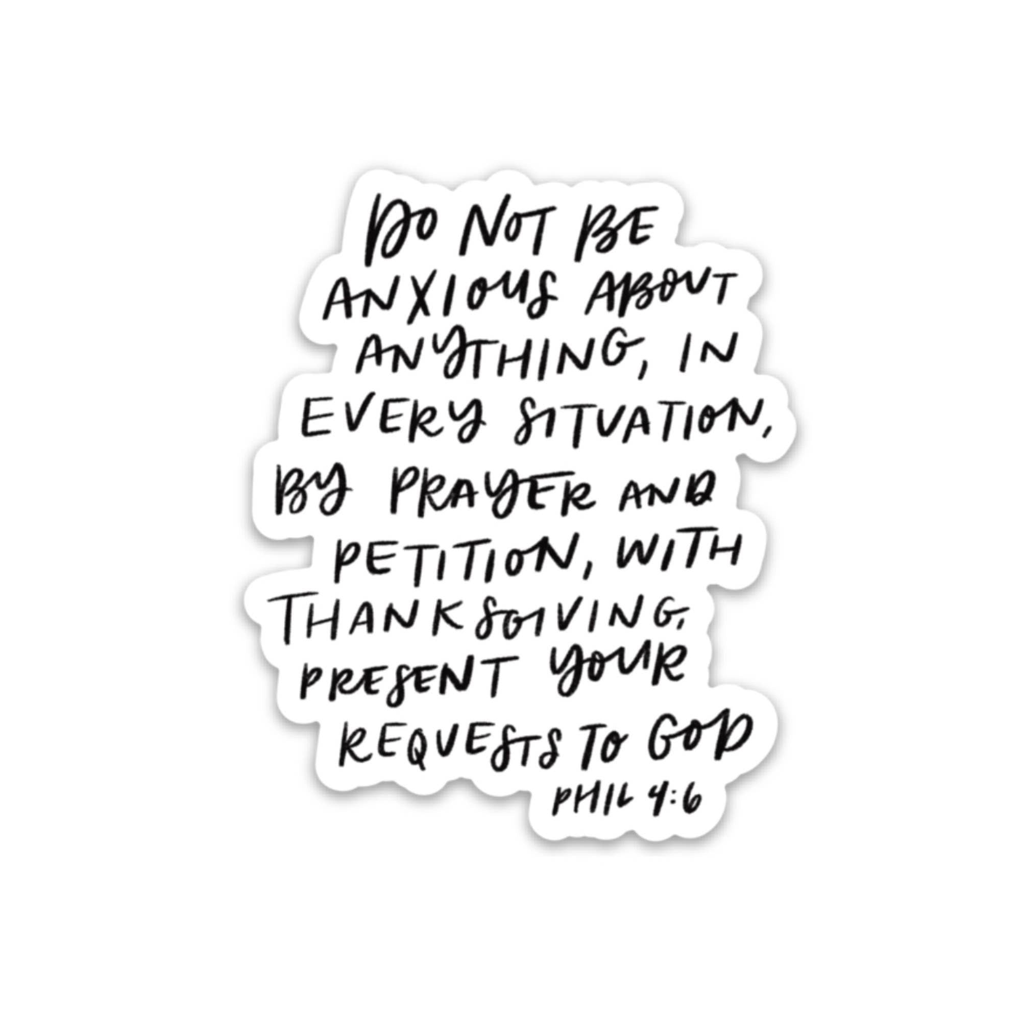 Philippians 4:6 | Fridge magnets | Christian magnet: Black & White-MODE-Couture-Boutique-Womens-Clothing