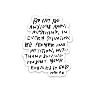Philippians 4:6 | Fridge magnets | Christian magnet: Black & White-MODE-Couture-Boutique-Womens-Clothing