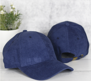 TALIA CORDUROY HAT IN NAVY-hat-MODE-Couture-Boutique-Womens-Clothing